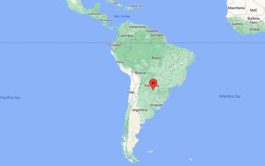 Capital de Paraguay en el mapa