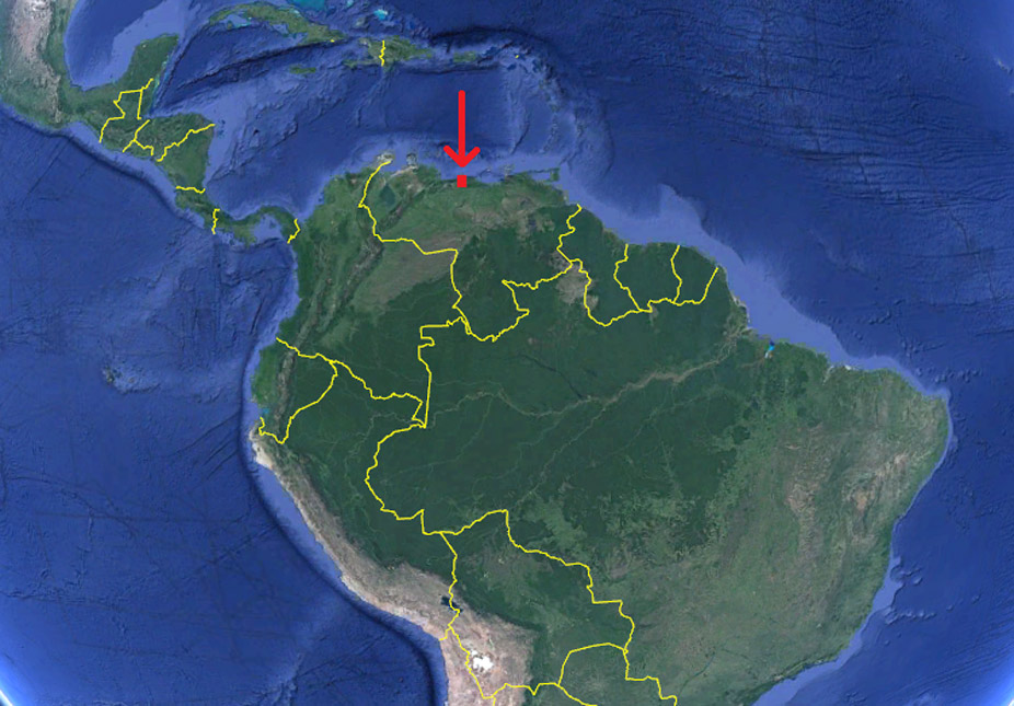 Capital de Venezuela en el mapa