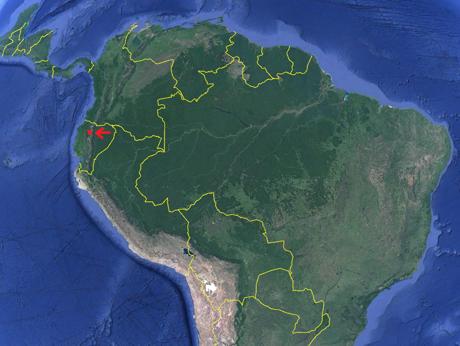 Capital de Ecuador en el mapa