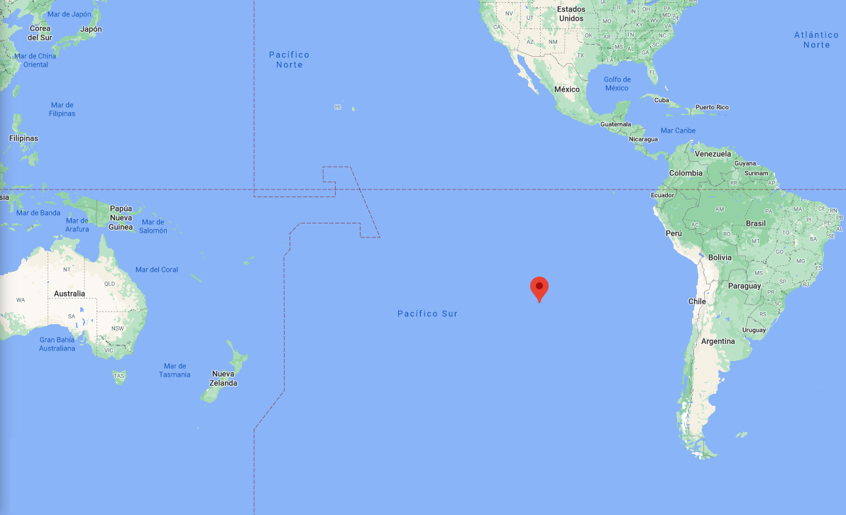 Isla de Pascua en el mapa