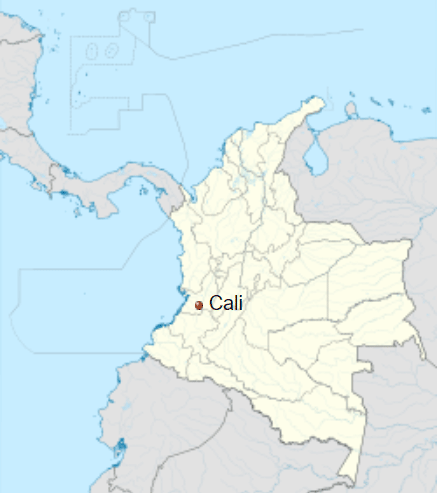 La ciudad de Cali en el mapa