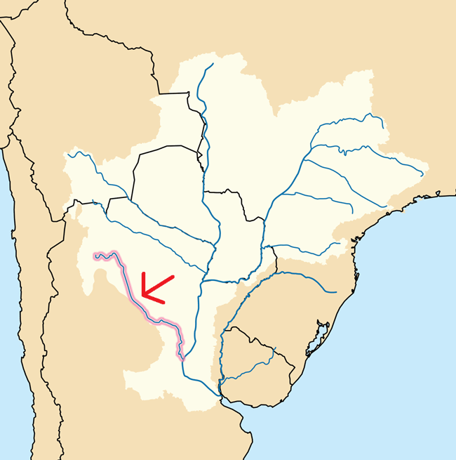 Río Salado en el mapa