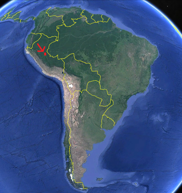 la ciudad de Pucallpa en el mapa