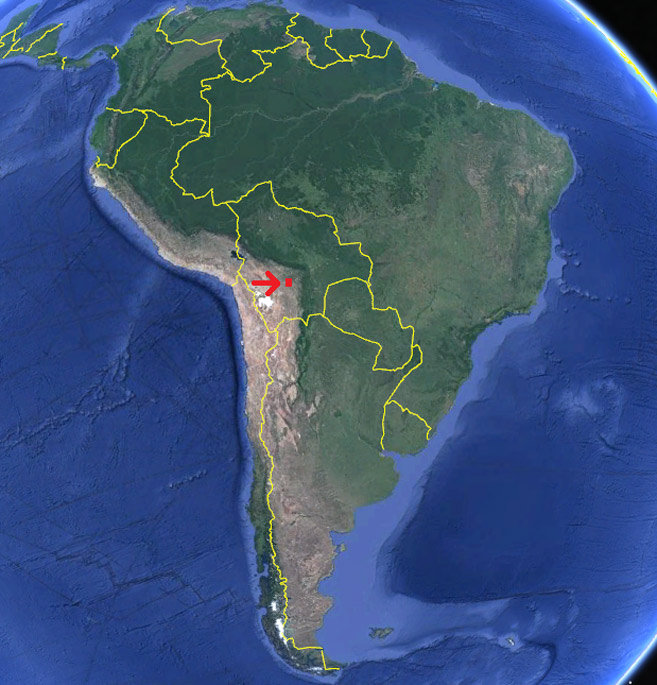 Capital de Bolivia en el mapa