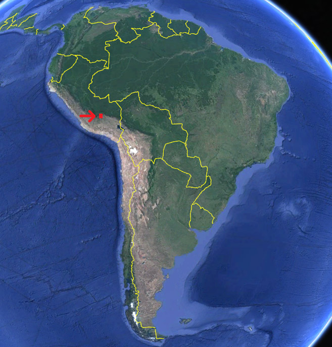 Montaña Salcantay en el mapa