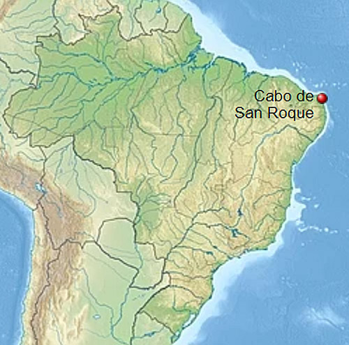 Cabo de San Roque en el mapa