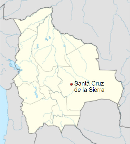 Santa Cruz de la Sierra en el mapa