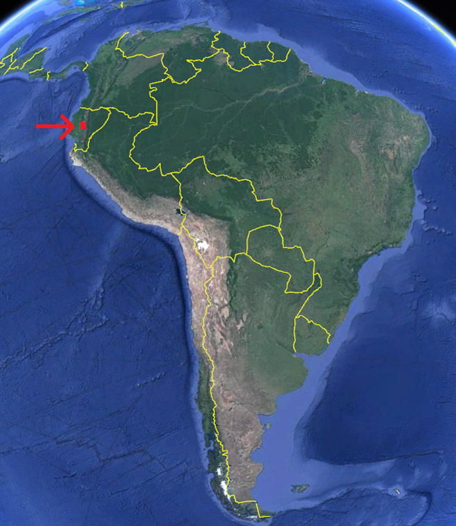 Volcán Chimborazo en el mapa