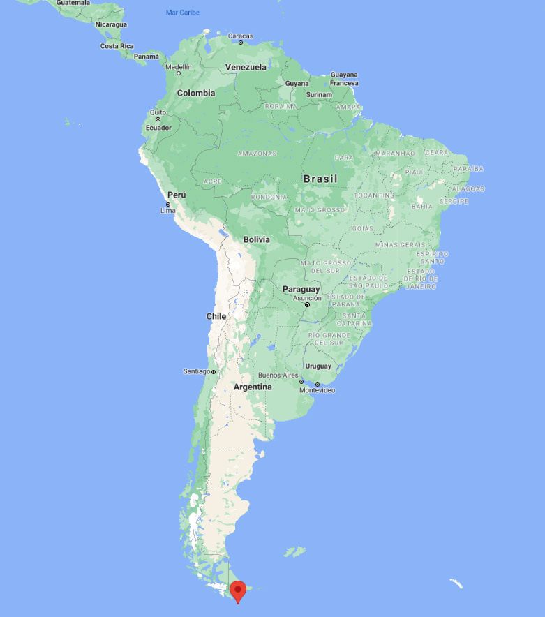 Cabo de Hornos en el mapa