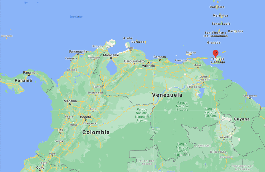 Capital de Trinidad y Tobago en el mapa