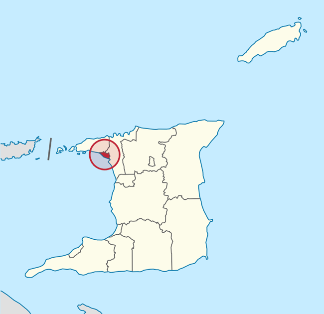 Capital de Trinidad y Tobago en el mapa