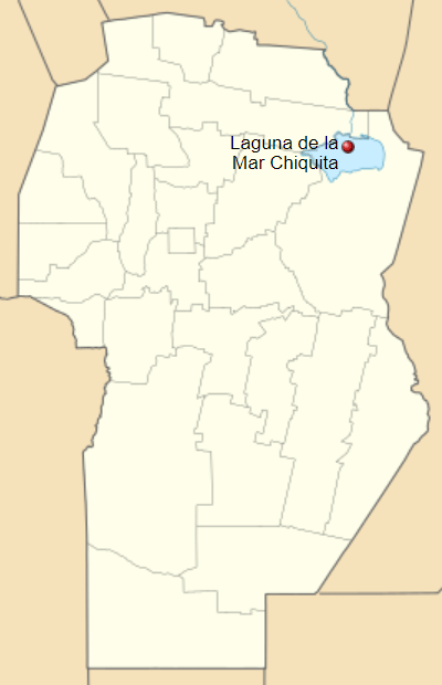 Laguna Mar Chiquita en el mapa