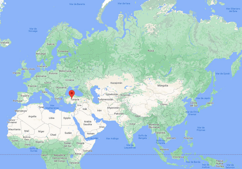 Capital de Turquía en el mapa