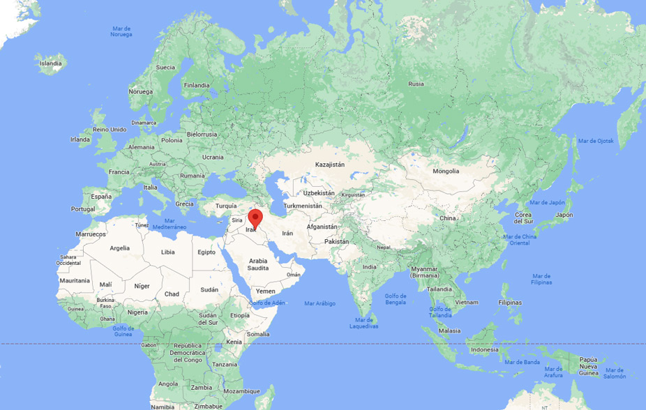 Capital de Irak en el mapa