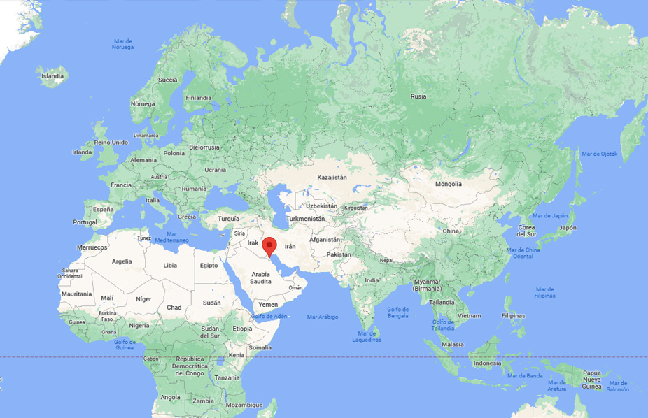 Capital de Kuwait en el mapa