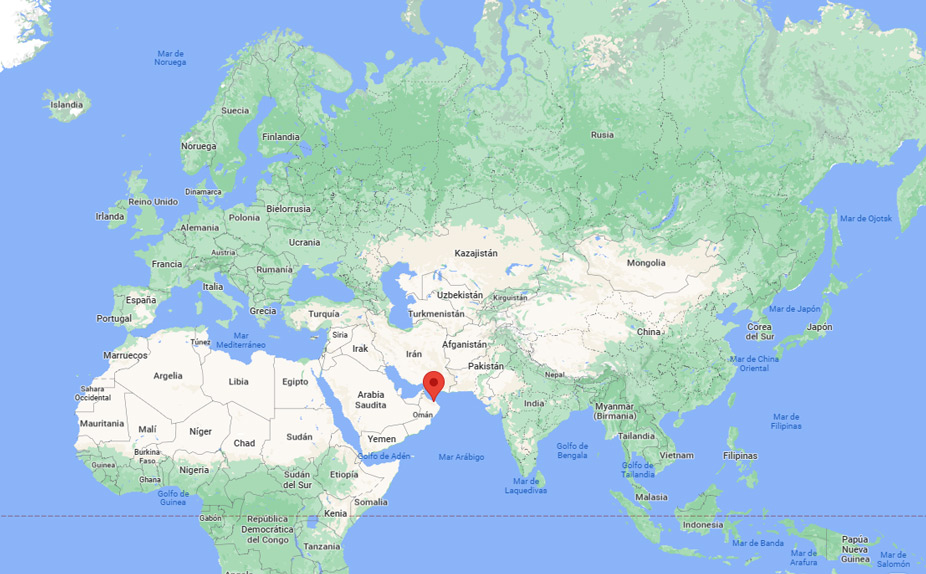 Capital de Omán en el mapa