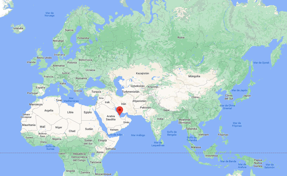 Capital de Qatar en el mapa