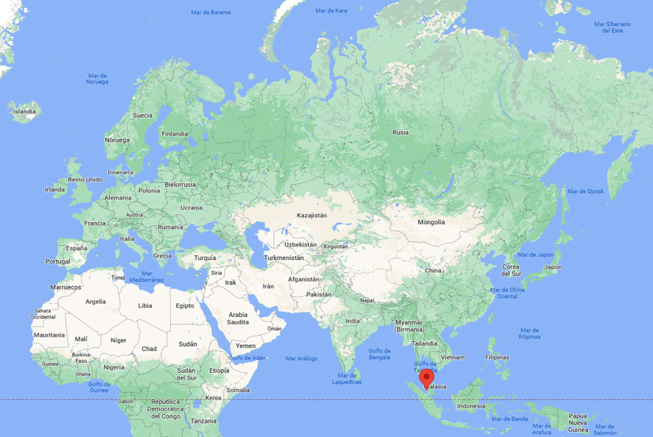 Capital de Malasia en el mapa
