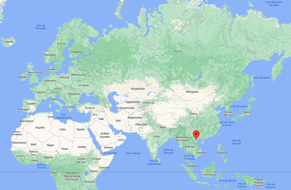 Capital de Vietnam en el mapa