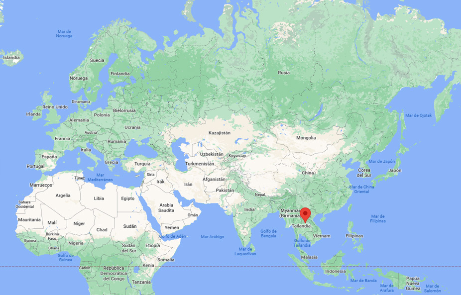 Capital de Laos en el mapa