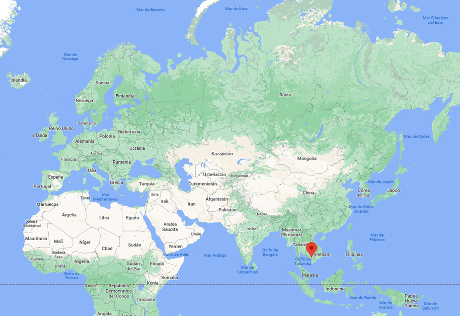 Capital de Camboya en el mapa