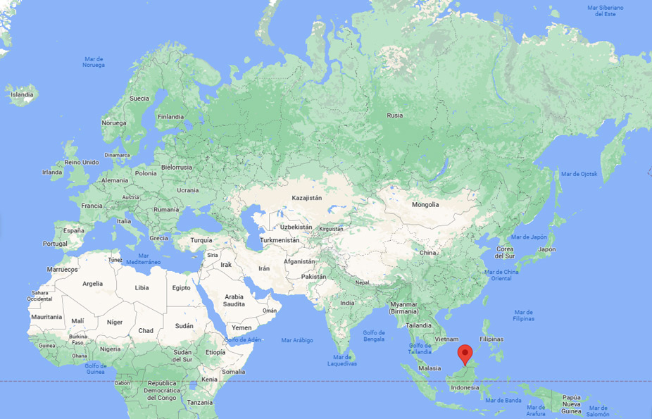 Capital de Brunéi en el mapa