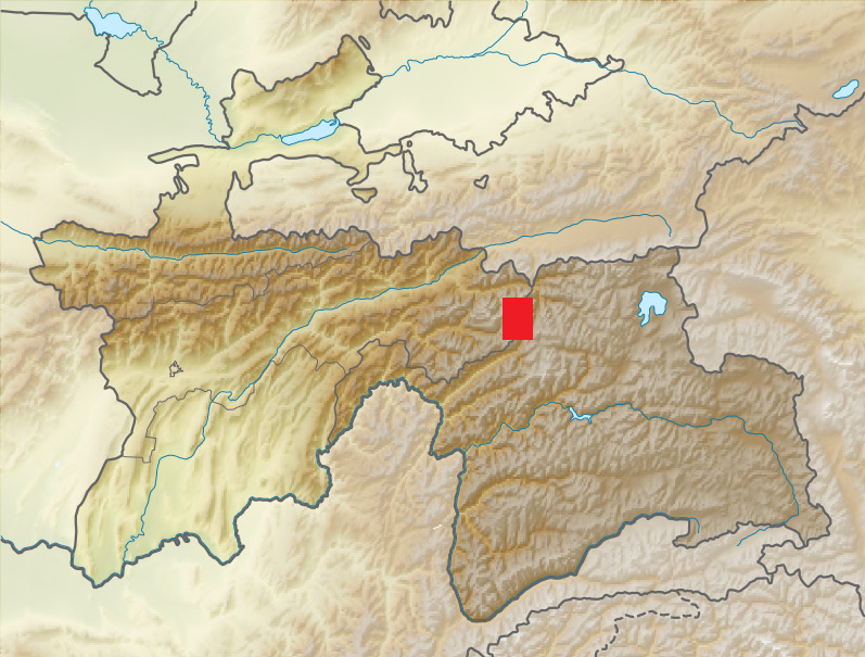 Situación del pico Ismail Samani