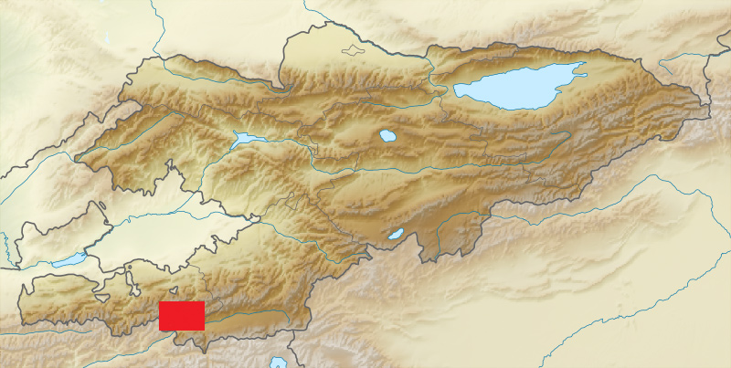 Situación de las montañas Alai en Kirguistán