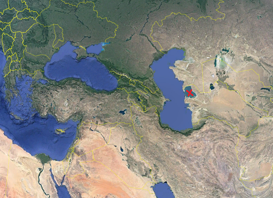 Situación del lago Kara Bogaz Kol