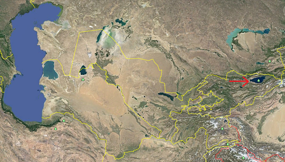Situación del lago Issyk-Kul