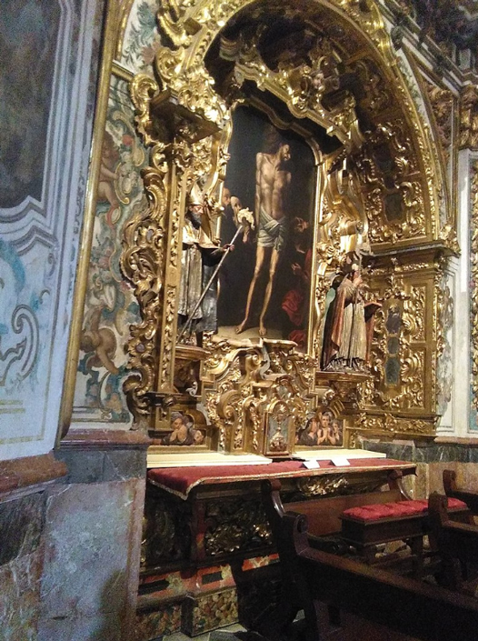 Iglesia de Santa Catalina en Sevilla: Cuadro de Jesús atado a la Columna obra de Pedro de Campana en 1546