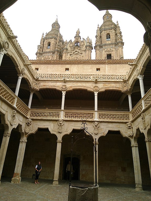 Patio de la Casa de las Conchas en Salamanca