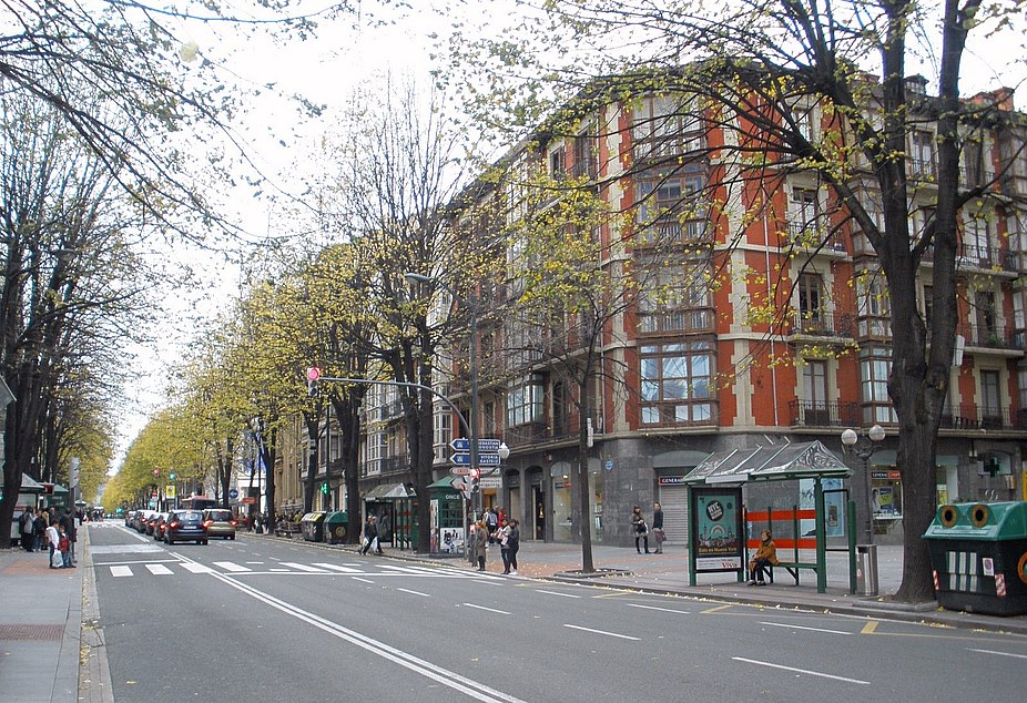La Calle Gran Vía en Bilbao