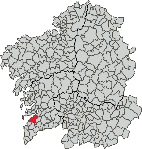 Vigo en el mapa de su provincia