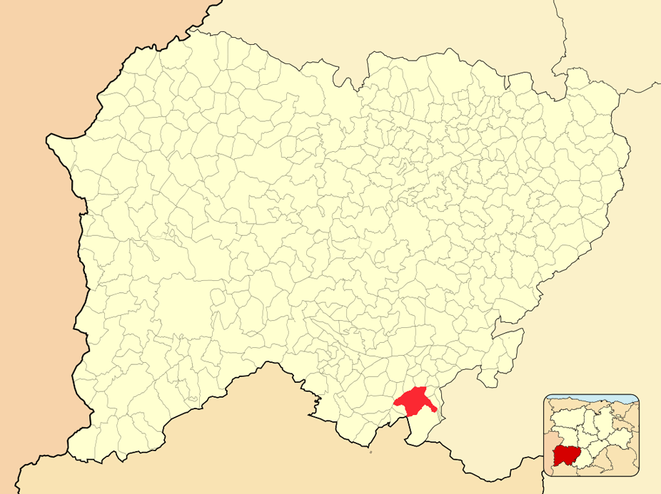 Situación de Béjar en el mapa de su provincia