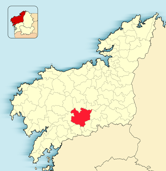 Santiago de Compostela en el mapa