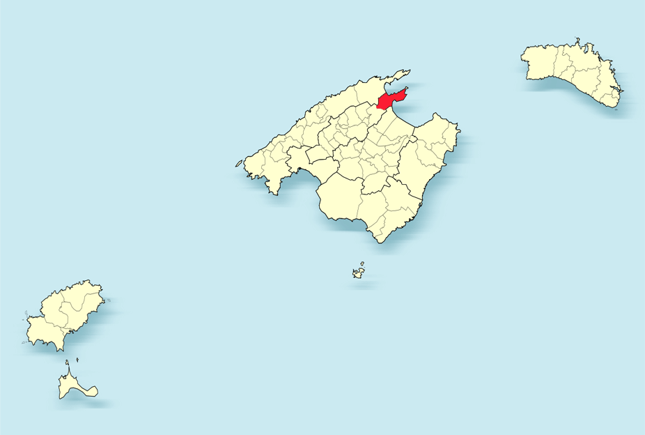 Alcúdia en el mapa
