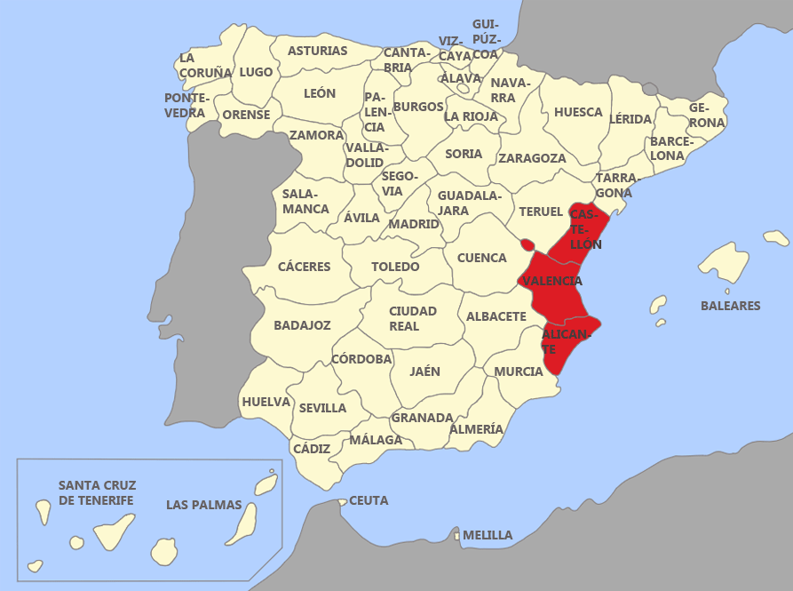 Provincias de la comunidad valenciana