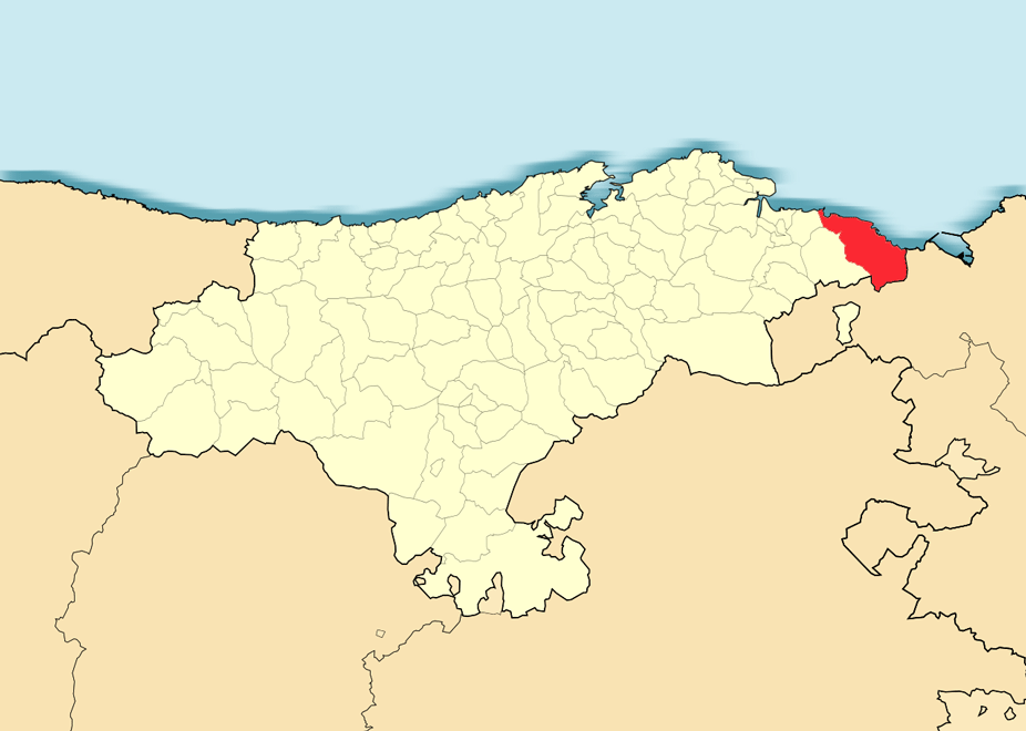 Castro-Urdiales en el mapa de su Comunidad