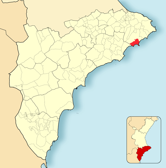 El Peñón de Ifach en el mapa