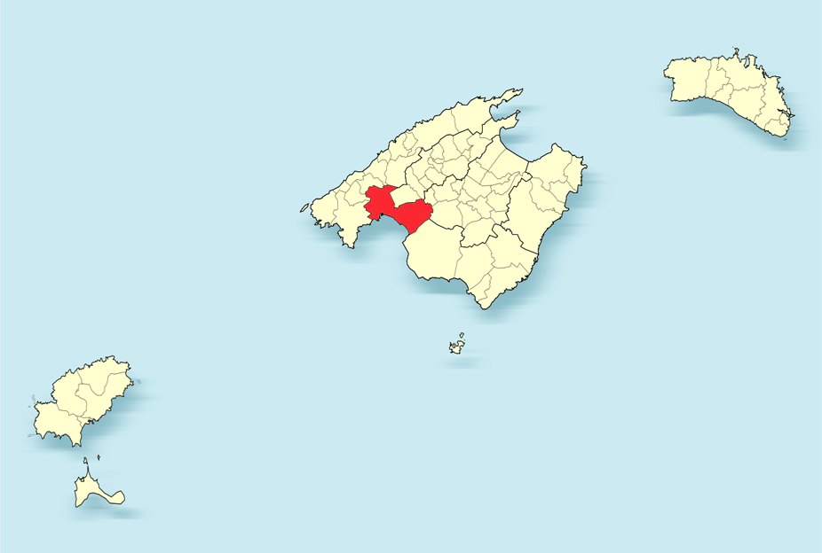 Capital de Islas Baleares en el mapa de su comunidad