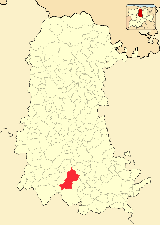 La ciudad de Palencia en el mapa de España