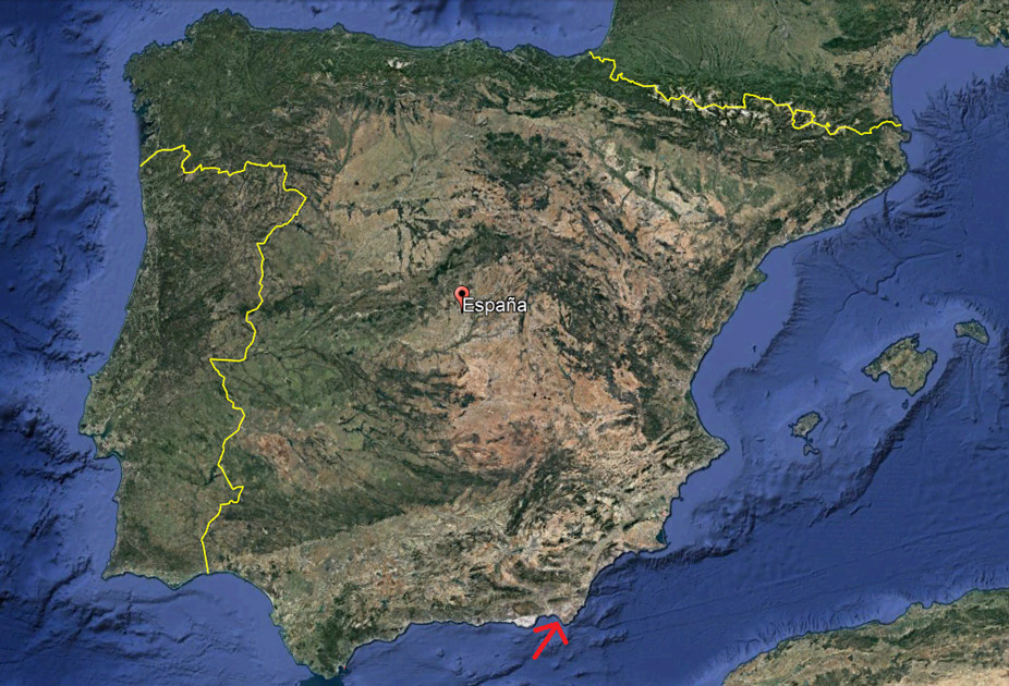 Cabo de Gata en el mapa de España