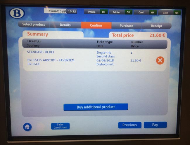 Máquina expendendora Aeropuerto de Zaventem