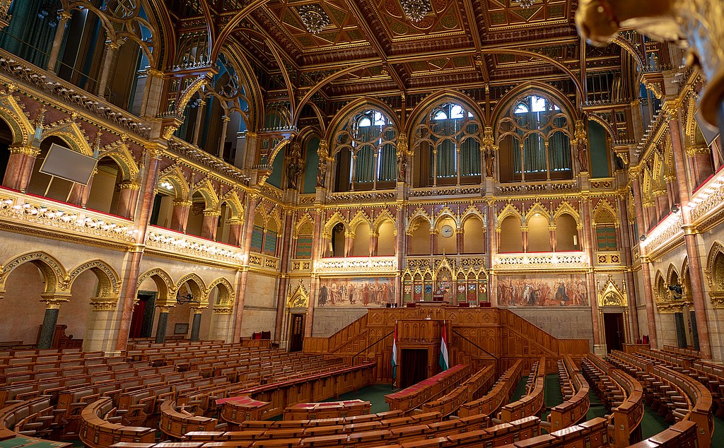 Interior del Parlamento de Budapest