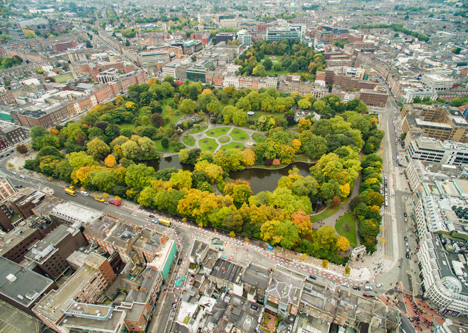 El parque St Stephen's Green en Dublín
