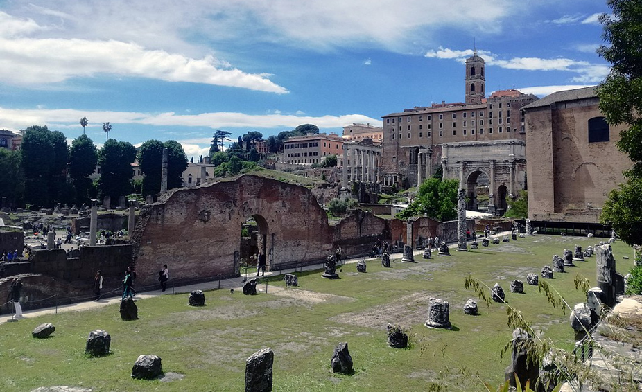 Restos de la Basílica Emilia en el Foro romano