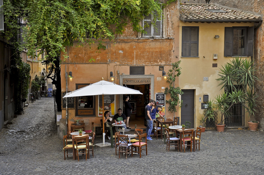 El barrio Trastévere en Roma