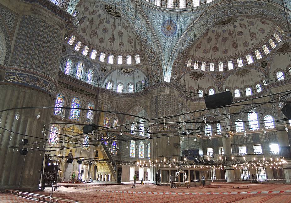 Mezquita Azul por dentro