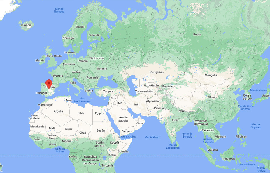 Capital de Madrid en el mapa